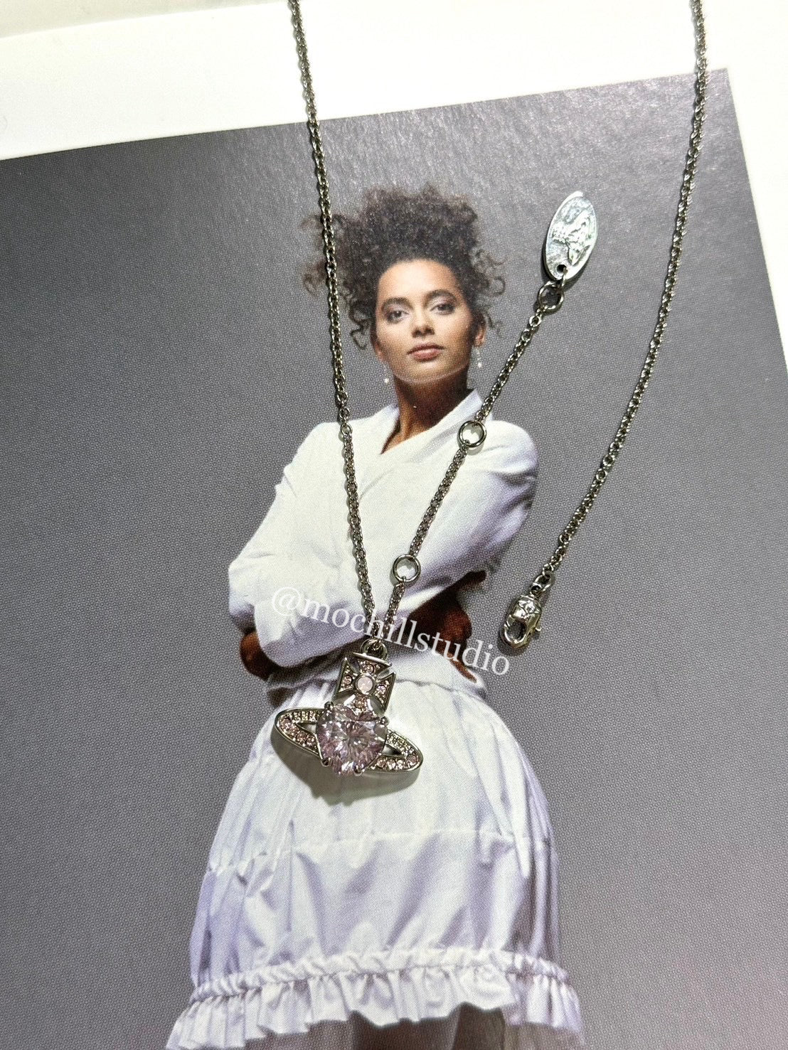 Vivienne Westwood Ariella Necklace 愛心水晶土星項鍊