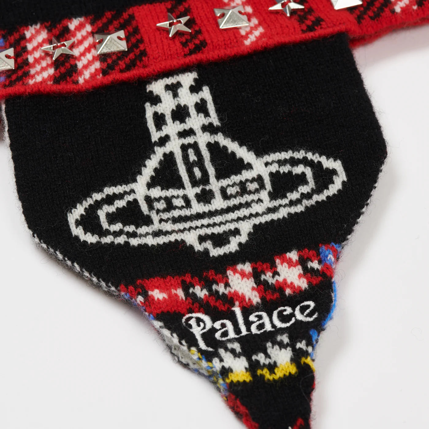 (現貨!)Vivienne Westwood X Palace Orb knit 限量格紋卯丁針織保暖毛帽