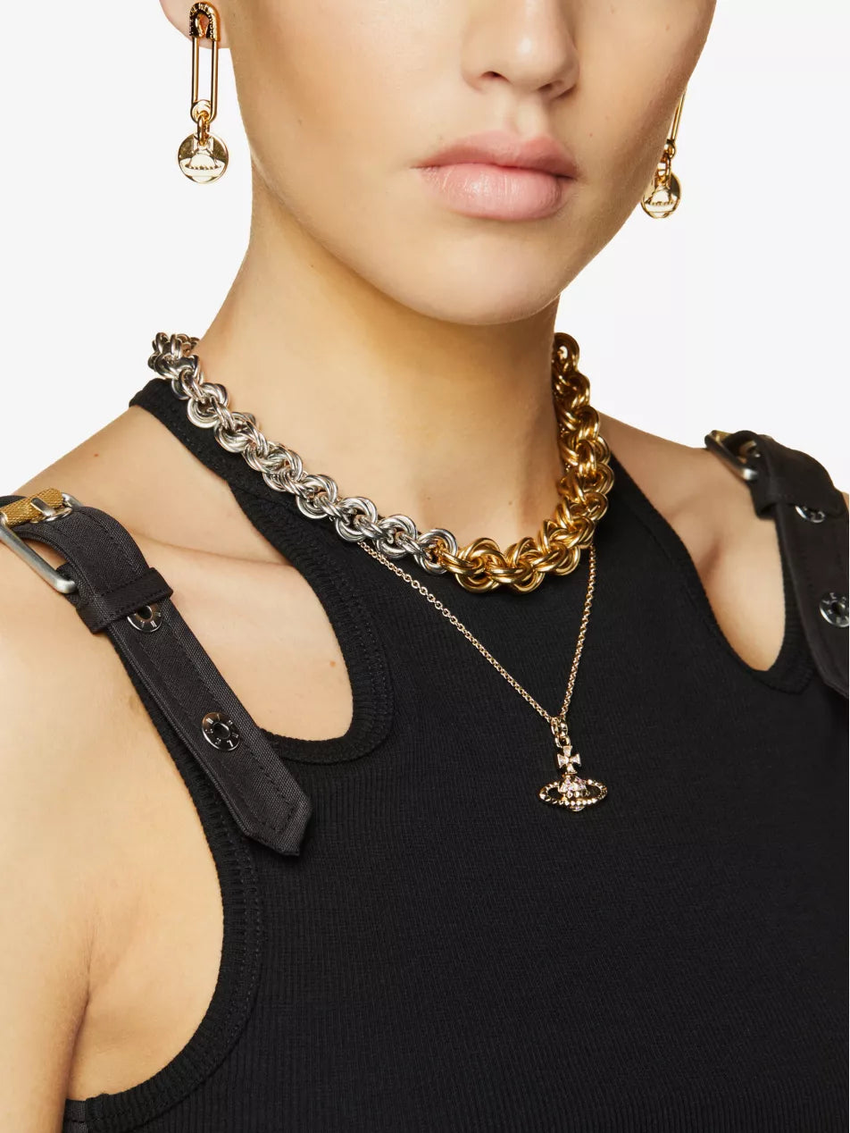 Vivienne Westwood Mayfair Necklace 卯釘水晶土星項鍊(共4色!)