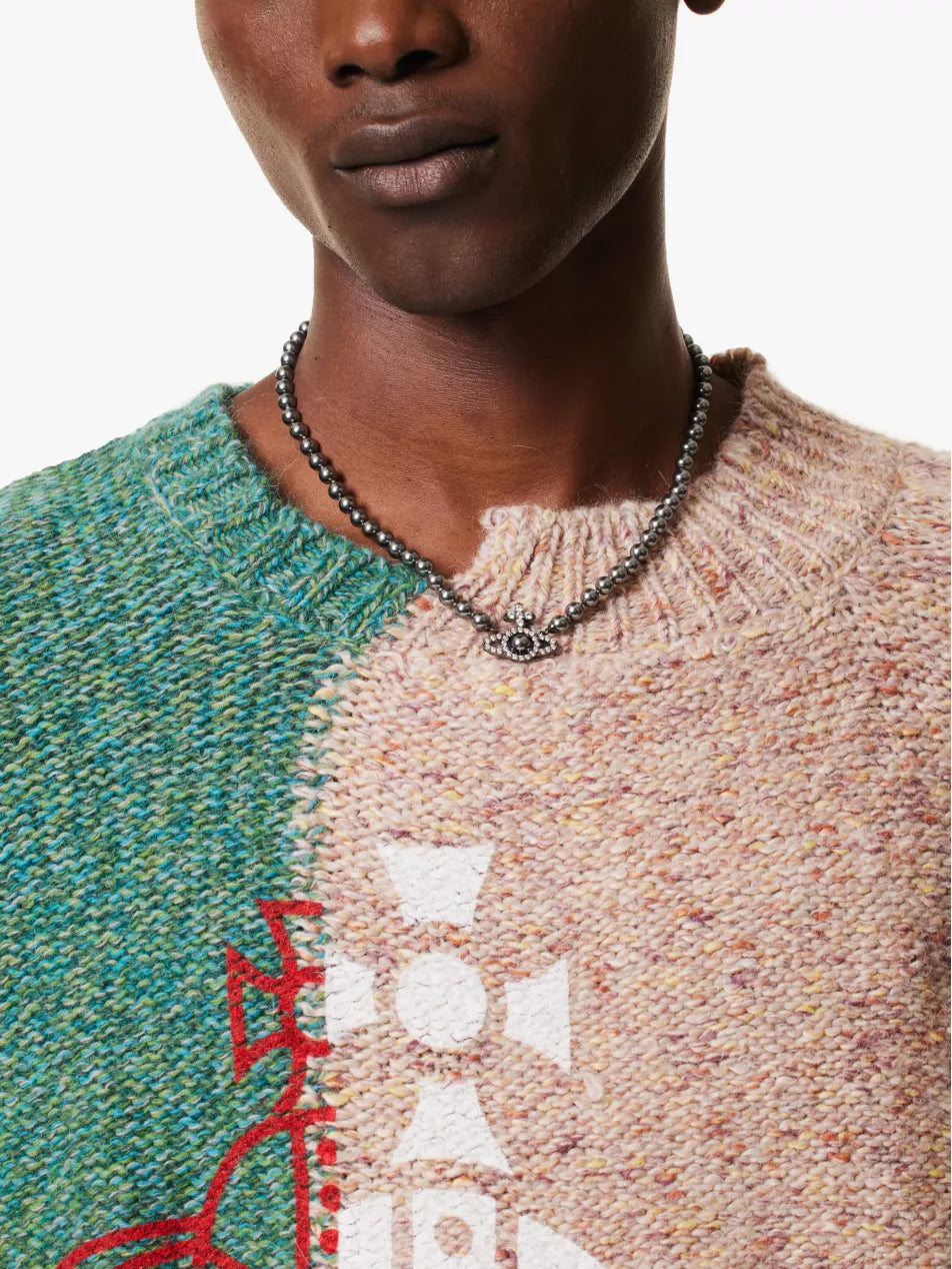 Vivienne Westwood Olymphia pearl Necklace 滿鑽珍珠土星頸鍊