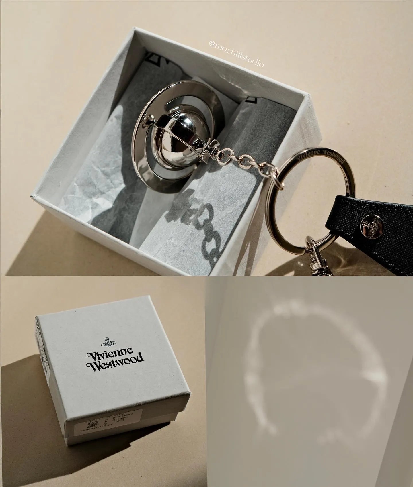 Vivienne Westwood Saffiano 3D 立體土星鑰匙圈(共3色!)
