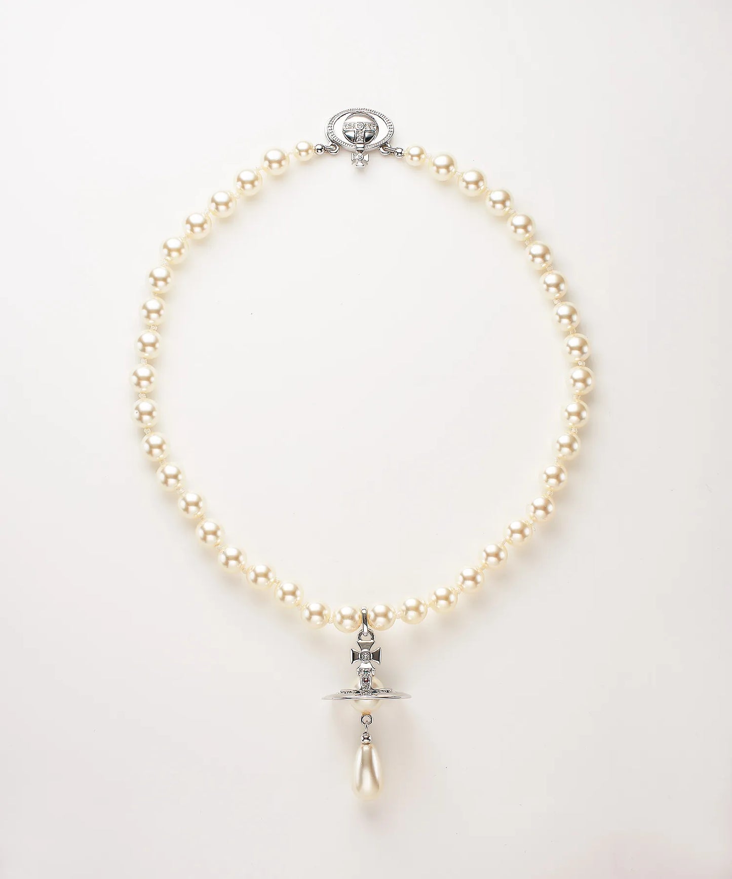 Vivienne Westwood One Row Pearl Drop Choker 經典珍珠土星頸鍊(共2色!)