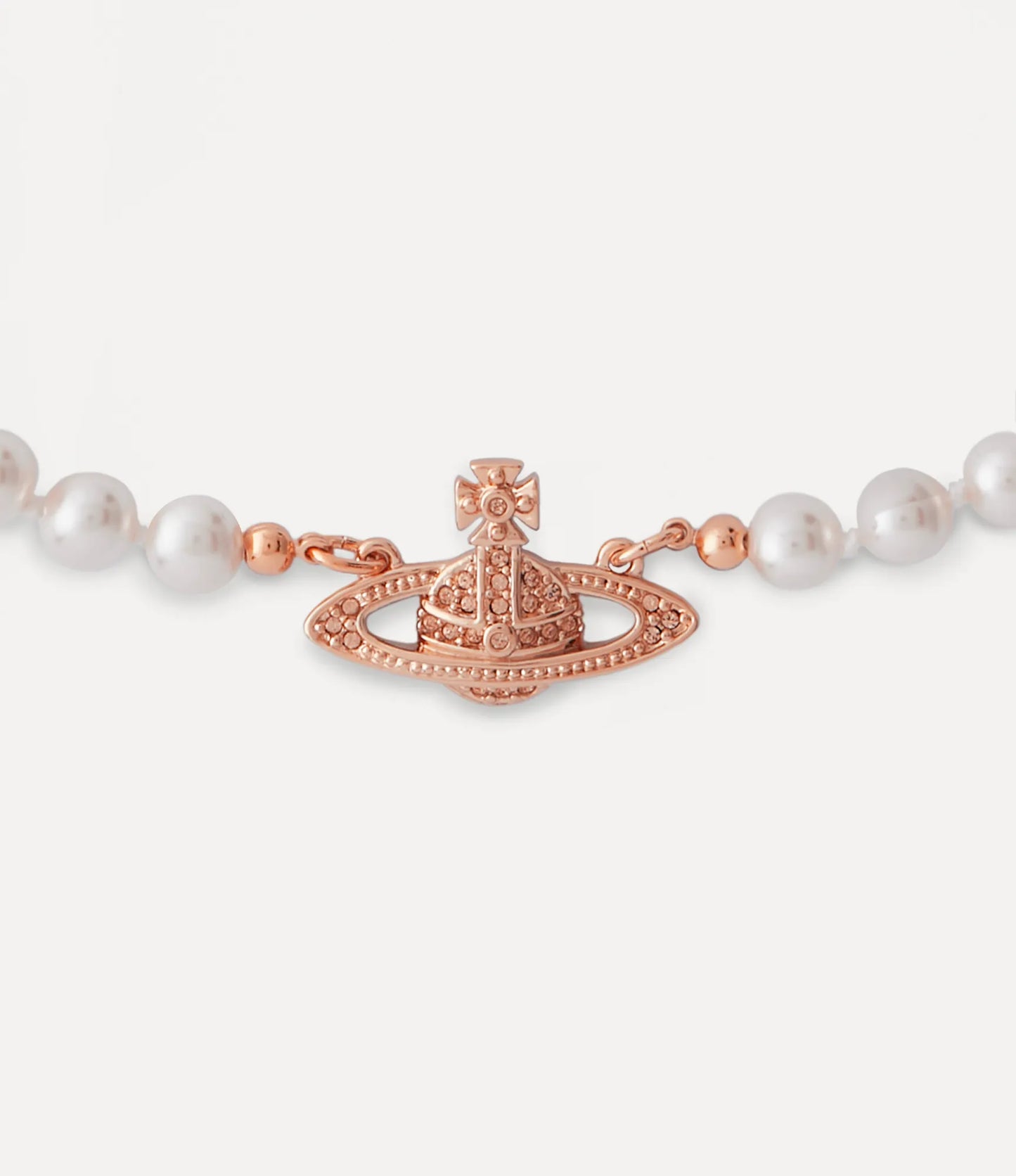 Vivienne Westwood Mini Bas Relief Pearl Choker 經典滿鑽土星珍珠頸鍊(共3色!)