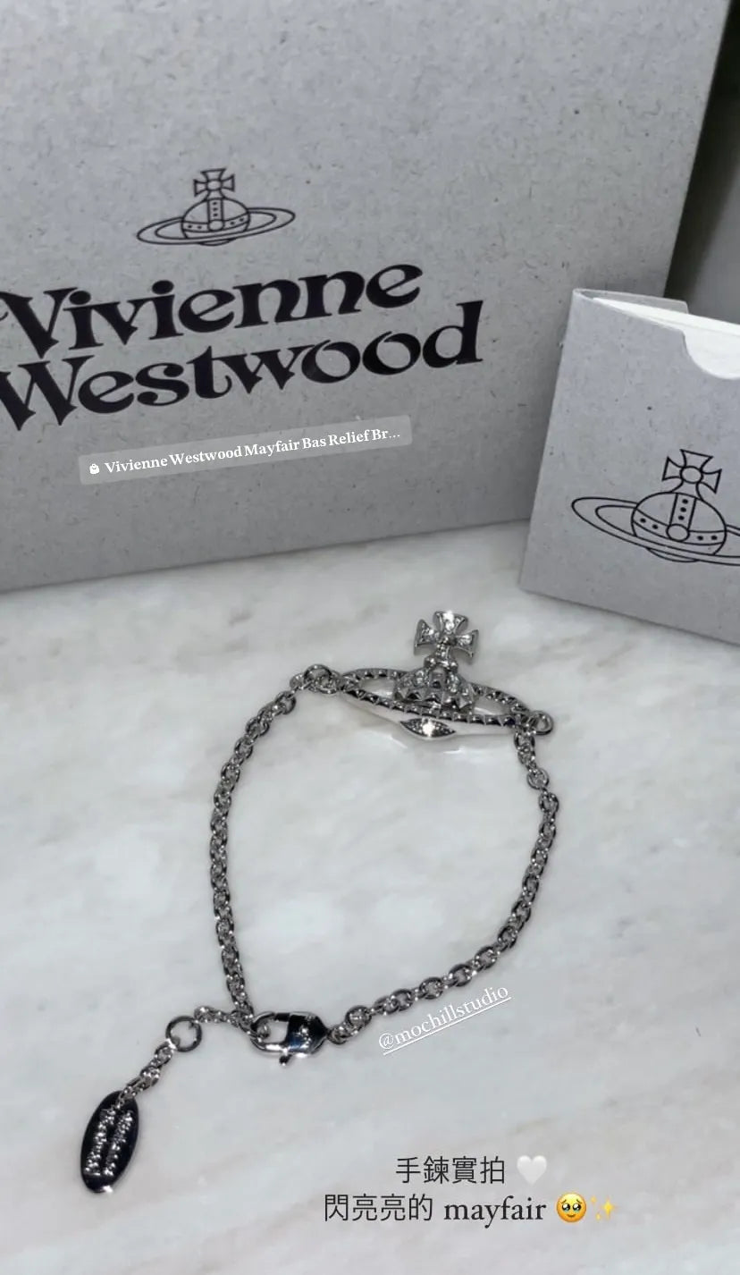 Vivienne Westwood Mayfair Bracelet 卯釘水晶土星手鍊(共3色!)