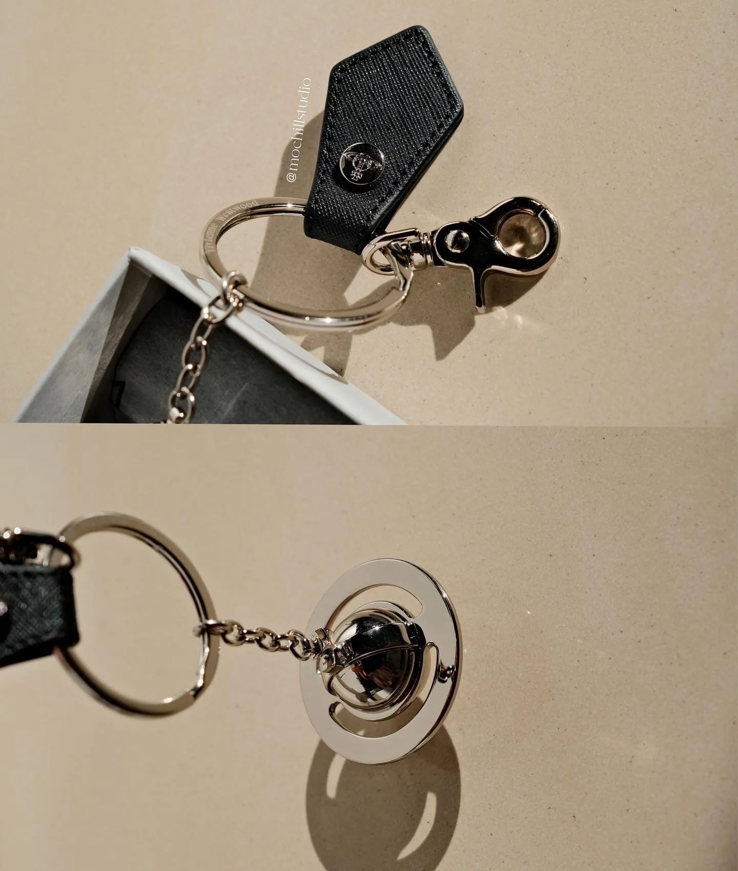 Vivienne Westwood Saffiano 3D 立體土星鑰匙圈(共3色!)