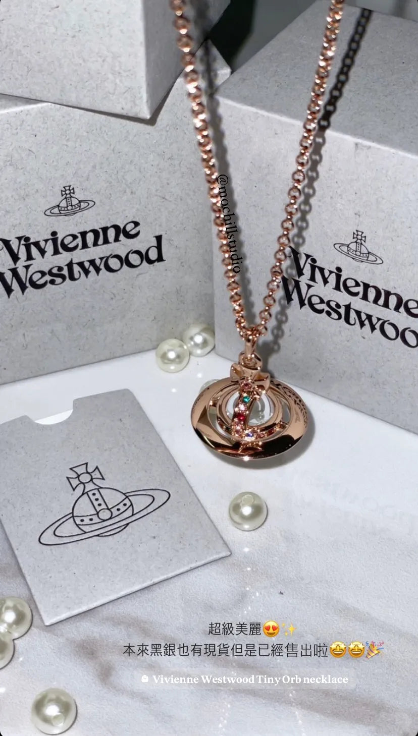 Vivienne Westwood Tiny Orb Necklace 中號立體土星項鍊 (共4色!)