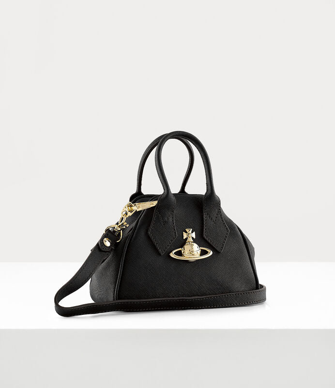 Vivienne Westwood mini Yasmine Bag 迷你小號十字紋牛皮立體土星保齡球肩背手提包