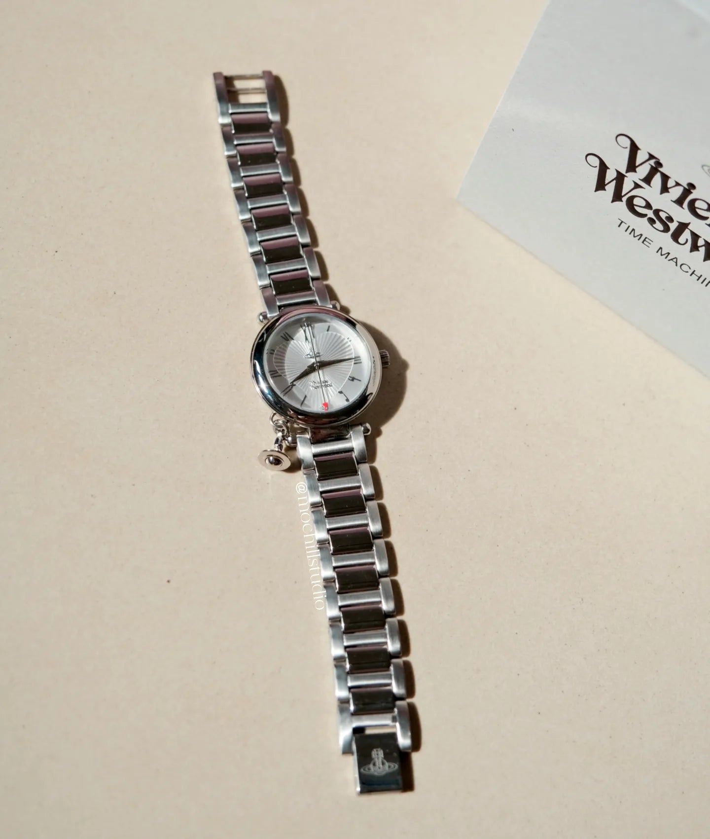 Vivienne Westwood Mother Orb & Heart Watch 貝母&愛心吊墜土星手錶