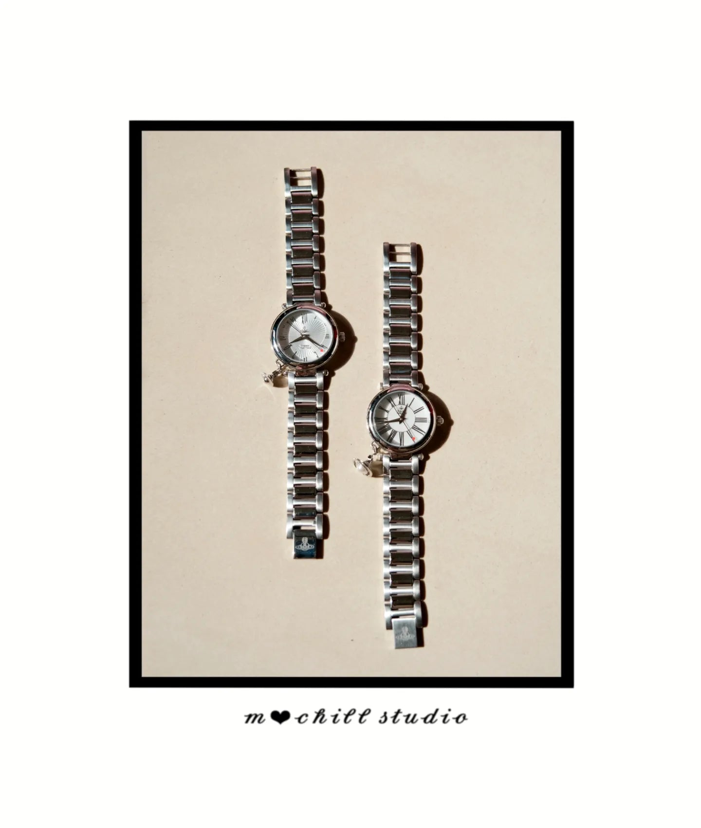 Vivienne Westwood Mother Orb & Heart Watch 貝母&愛心吊墜土星手錶