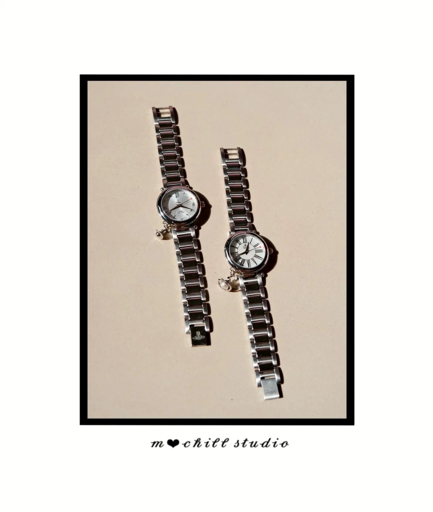 Vivienne Westwood Mother Orb & Heart Watch 貝母&愛心吊墜土星手錶