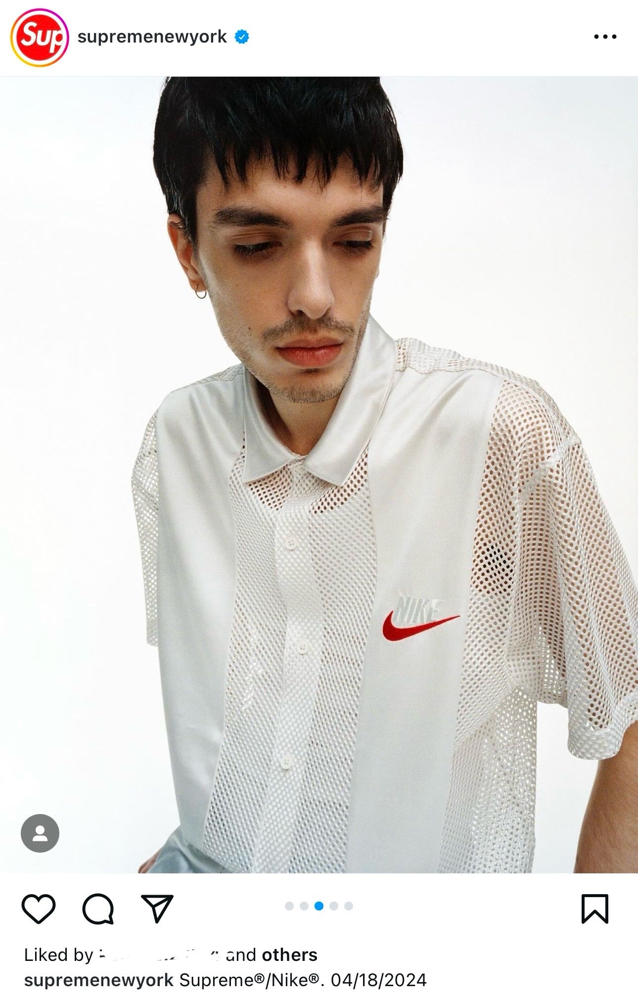 (現貨!)美國連線 Supreme X Nike 聯名網狀T恤