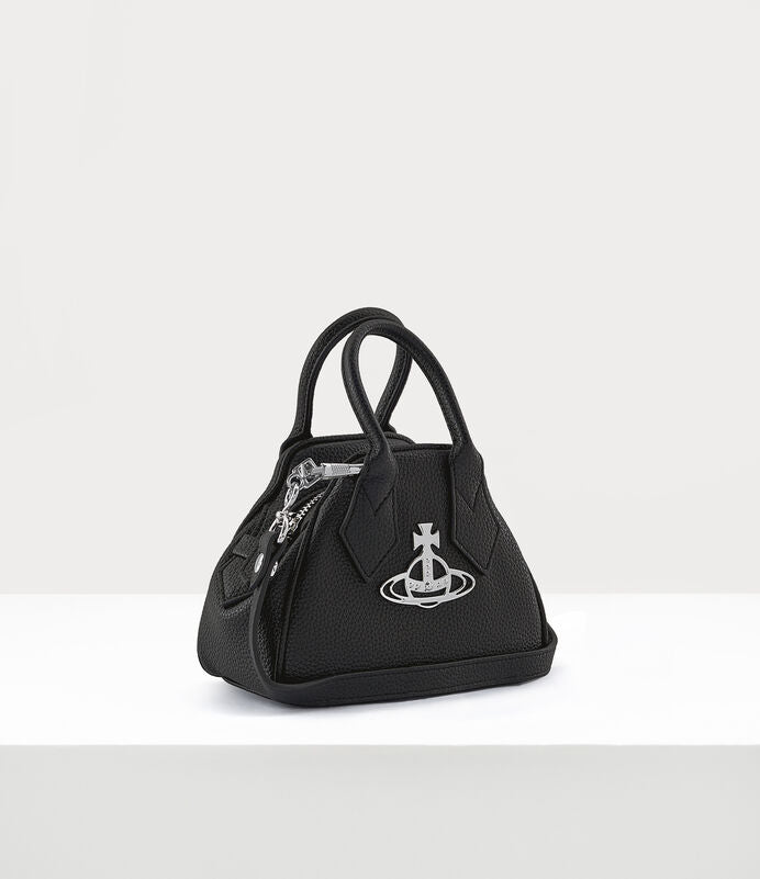 Vivienne Westwood mini Yasmine Bag 迷你粒紋荔枝皮土星保齡球肩背手提包