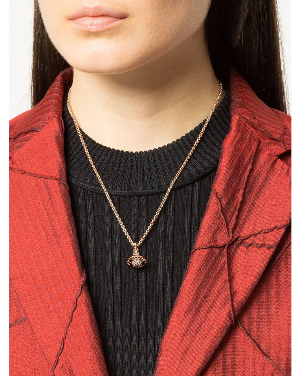 Vivienne Westwood Mayfair Small Orb Necklace 卯釘水晶立體土星項鍊(共3色!)