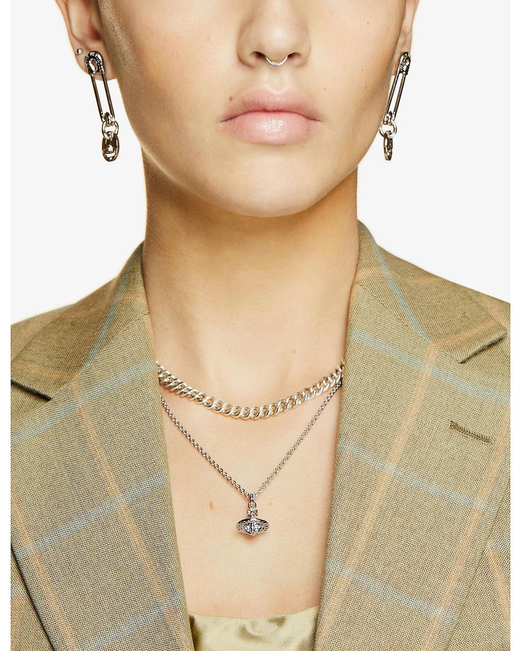 Vivienne Westwood Mayfair Small Orb Necklace 卯釘水晶立體土星項鍊(共3色!)