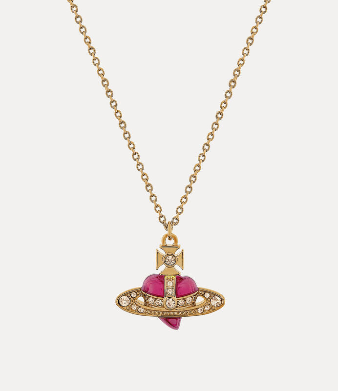 （現貨！）Vivienne Westwood New diamante heart pendant Necklace 復刻愛心土星項鍊