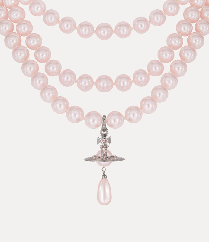 Vivienne Westwood Three Row Pearl Necklace 三層珍珠頸鍊（共3色！）