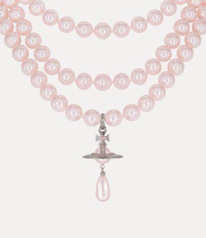 Vivienne Westwood Three Row Pearl Necklace 三層珍珠頸鍊（共3色！）