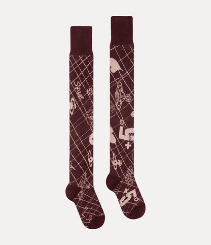 Vivienne Westwood Sock 土星線條膝上襪