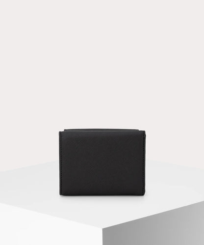 Vivienne Westwood Saffiano small Flap wallet 三折防刮十字紋短夾