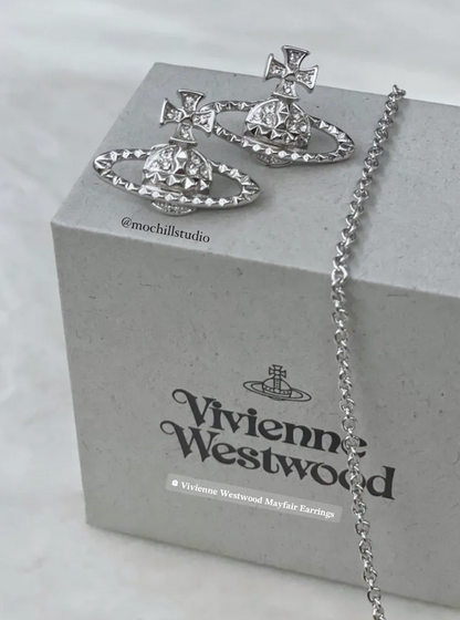 Vivienne Westwood Mayfair Earrings 卯釘水晶土星耳環（共4色！）