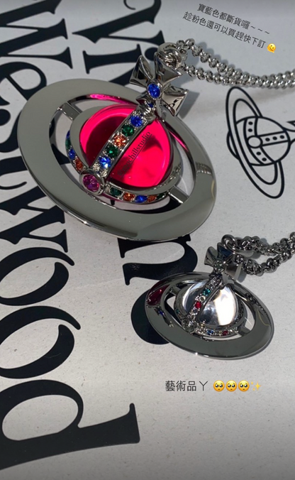 Vivienne Westwood 限定限量薄荷綠立體土星項鍊（全尺寸！）