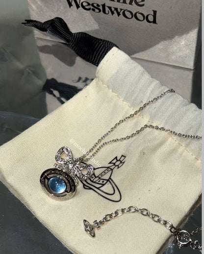 Vivienne Westwood Octavie Necklace 夢幻立體蝴蝶結土星純銀項鍊（共5色！）