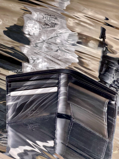 Vivienne Westwood Man. Bifold Wallet 啞光浮雕零錢袋皮夾