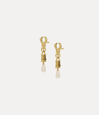 Vivienne Westwood Celestia Small Earrings 鎖頭水滴耳環