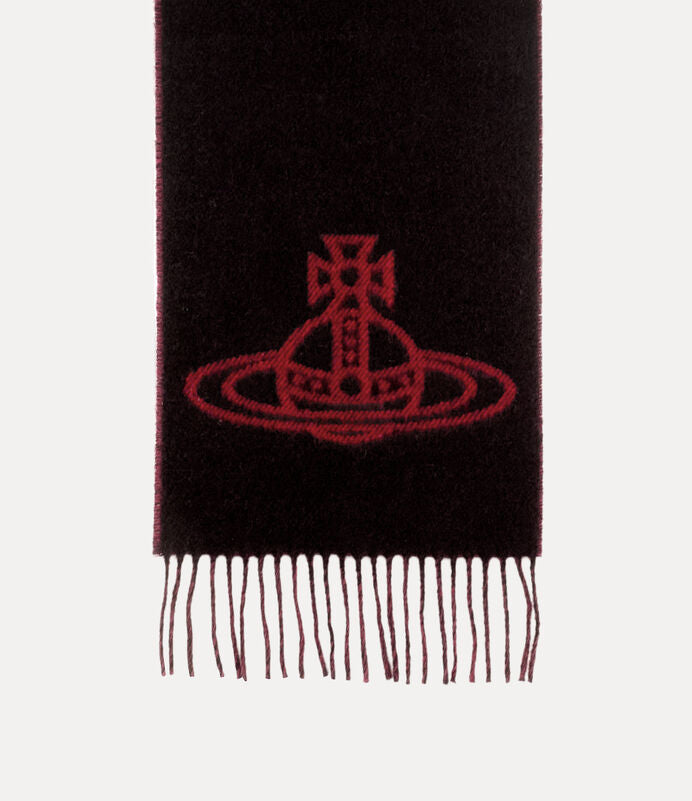 Vivienne Westwood 純羊毛刺繡土星圍巾