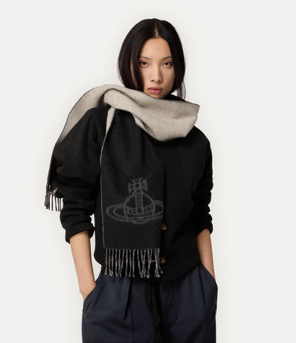 Vivienne Westwood 純羊毛刺繡土星圍巾