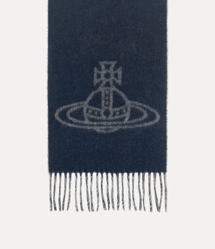Vivienne Westwood 純羊毛刺繡土星圍巾