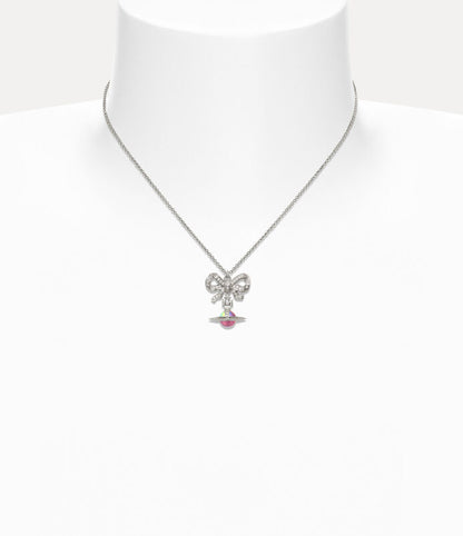 Vivienne Westwood Octavie Necklace 極光立體蝴蝶結土星純銀純銀項鍊