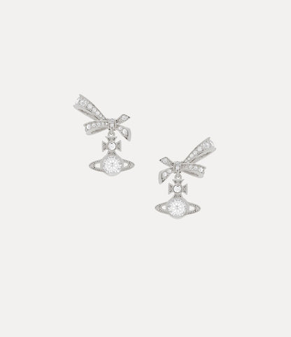 Vivienne Westwood Angelique Earrings 純銀水晶蝴蝶結耳環