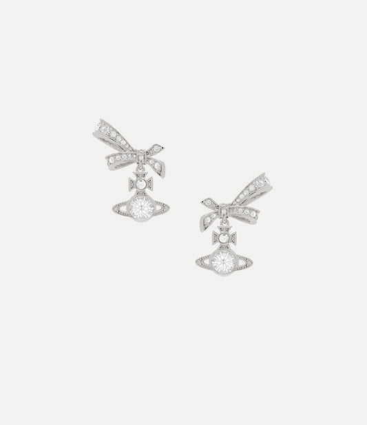 Vivienne Westwood Angelique Earrings 純銀水晶蝴蝶結耳環