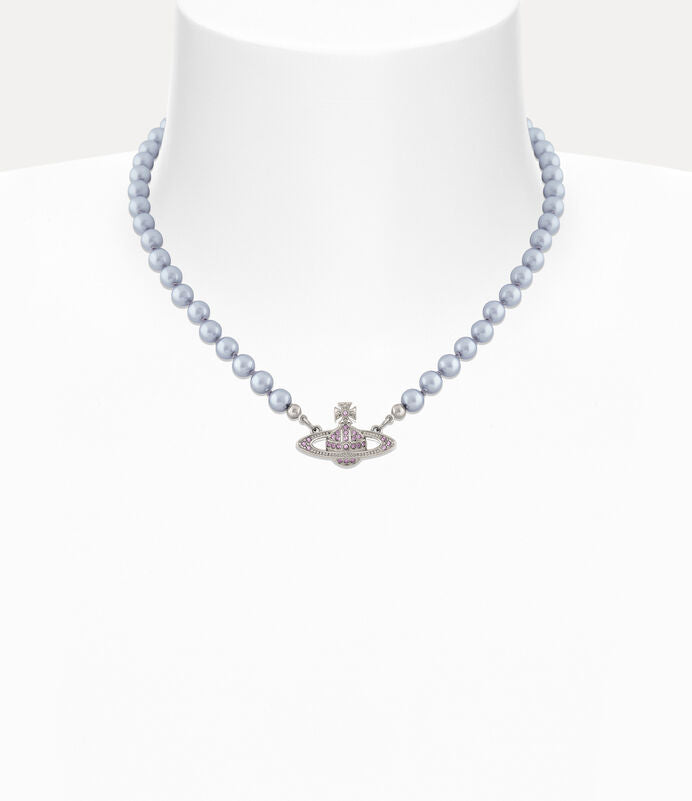 Vivienne Westwood Mini Bas Relief Pearl Choker 經典滿鑽土星珍珠頸鍊（共3色！）