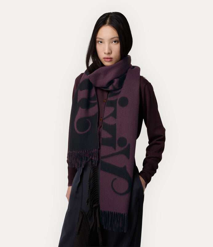 Vivienne Westwood Scarf 純羊毛Logo字母圍巾