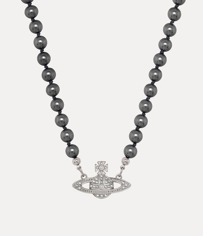 Vivienne Westwood Mini Bas Relief Pearl Choker 經典滿鑽土星珍珠頸鍊（共5色！）