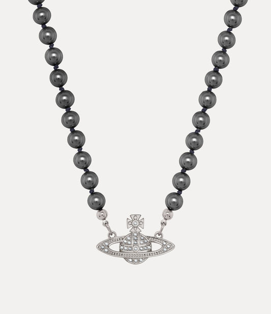Vivienne Westwood Mini Bas Relief Pearl Choker 經典滿鑽土星珍珠頸鍊（共5色！）