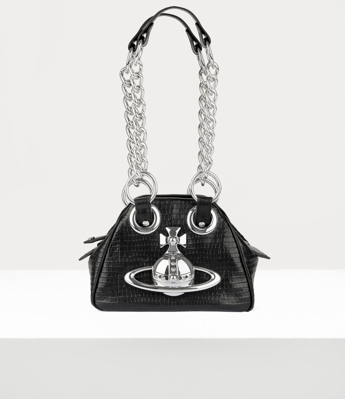 Vivienne Westwood Archive Orb Chain Handbag 迷你鱷魚立體土星保齡球包（共3色！）