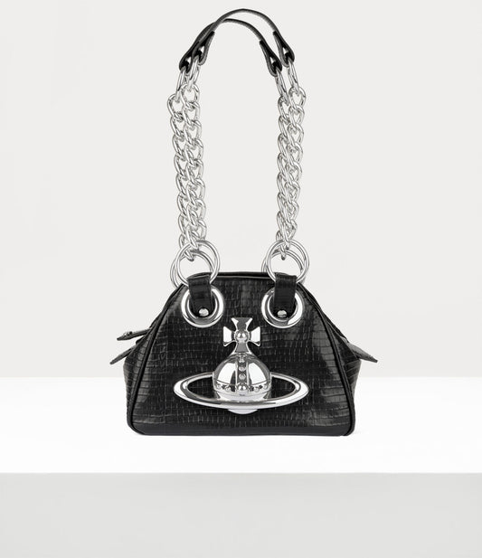 Vivienne Westwood Archive Orb Chain Handbag 迷你鱷魚立體土星保齡球包（共3色！）