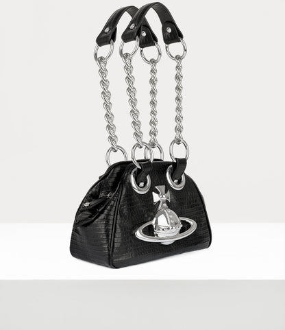 Vivienne Westwood Archive Orb Chain Handbag 迷你鱷魚立體土星保齡球包（共3色！）