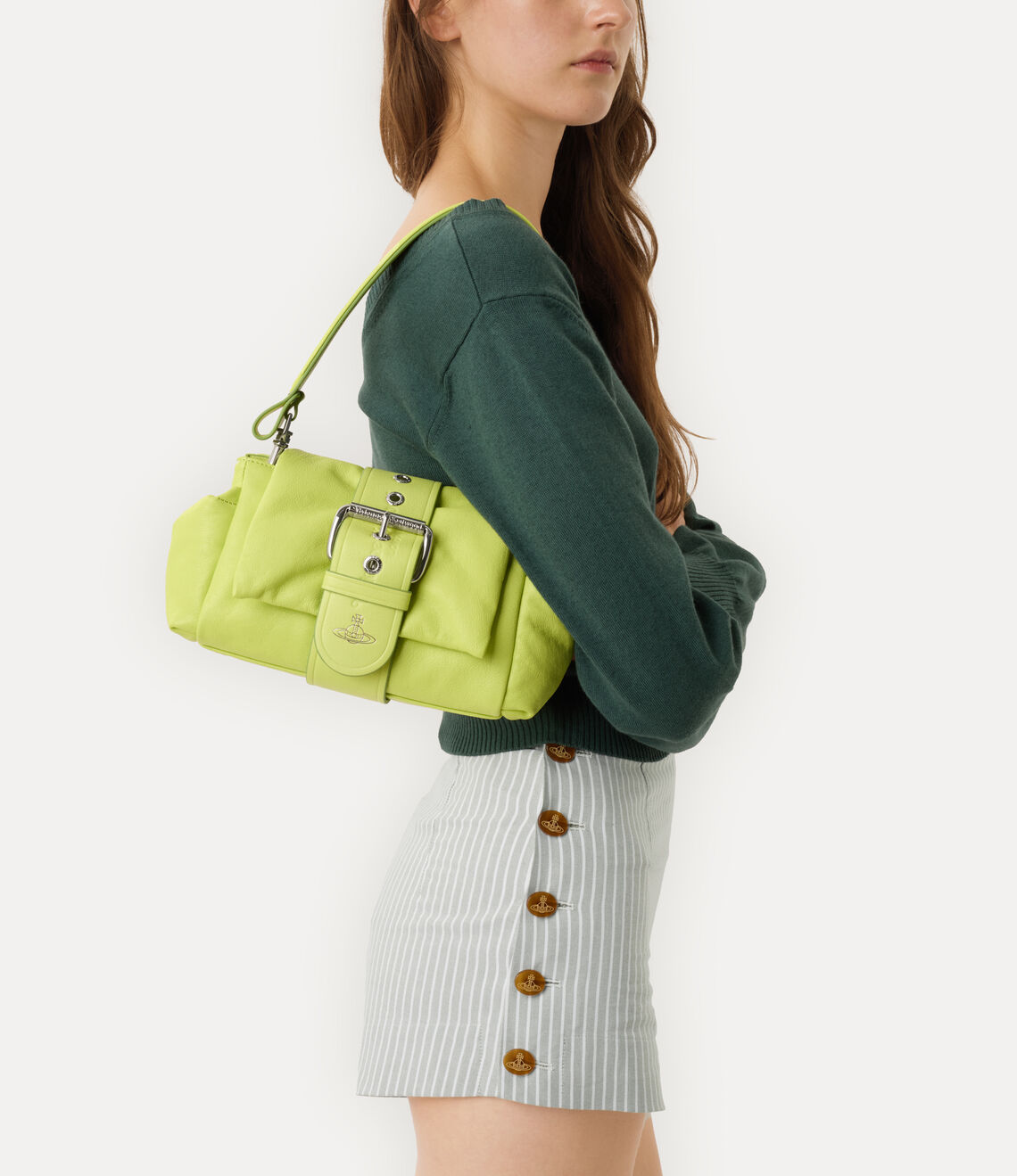 Vivienne Westwood Hazel Treasure Handbag 羊皮土星肩背手提包 (共3色！）