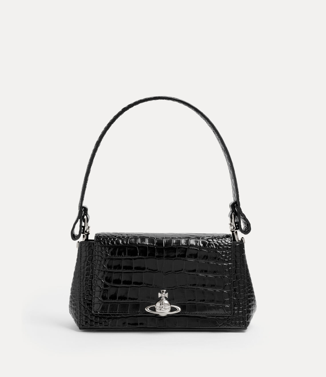 （限時特價！）Vivienne Westwood Hazel Croc Medium Handbag 中號鱷魚立體土星肩背手提包（共3色！）