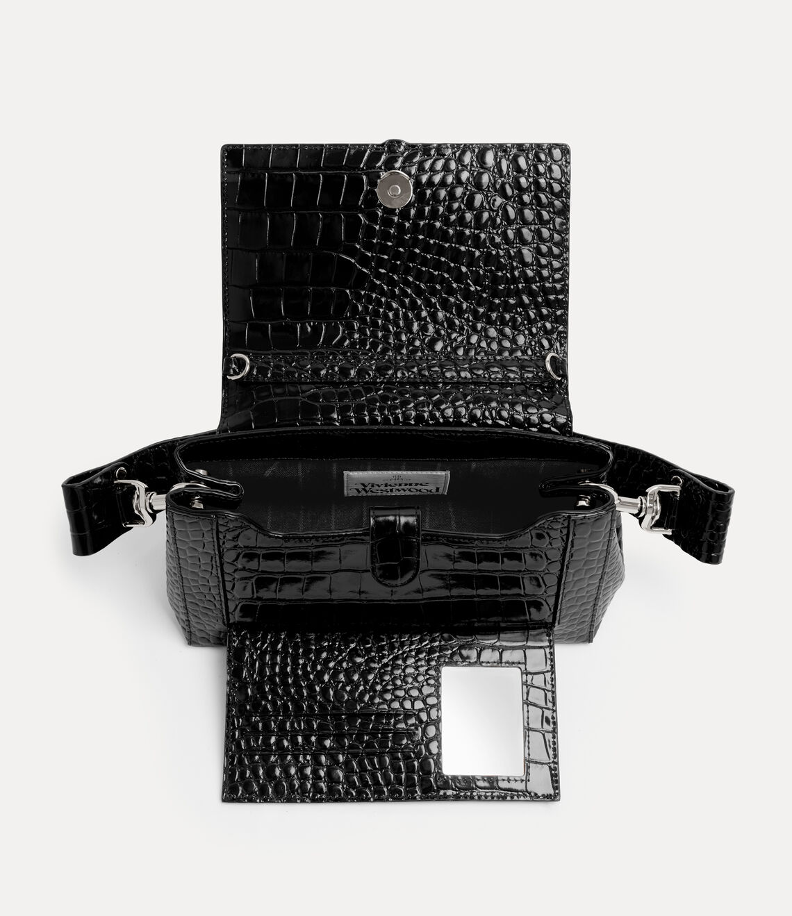 （限時特價！）Vivienne Westwood Hazel Croc Medium Handbag 中號鱷魚立體土星肩背手提包（共3色！）