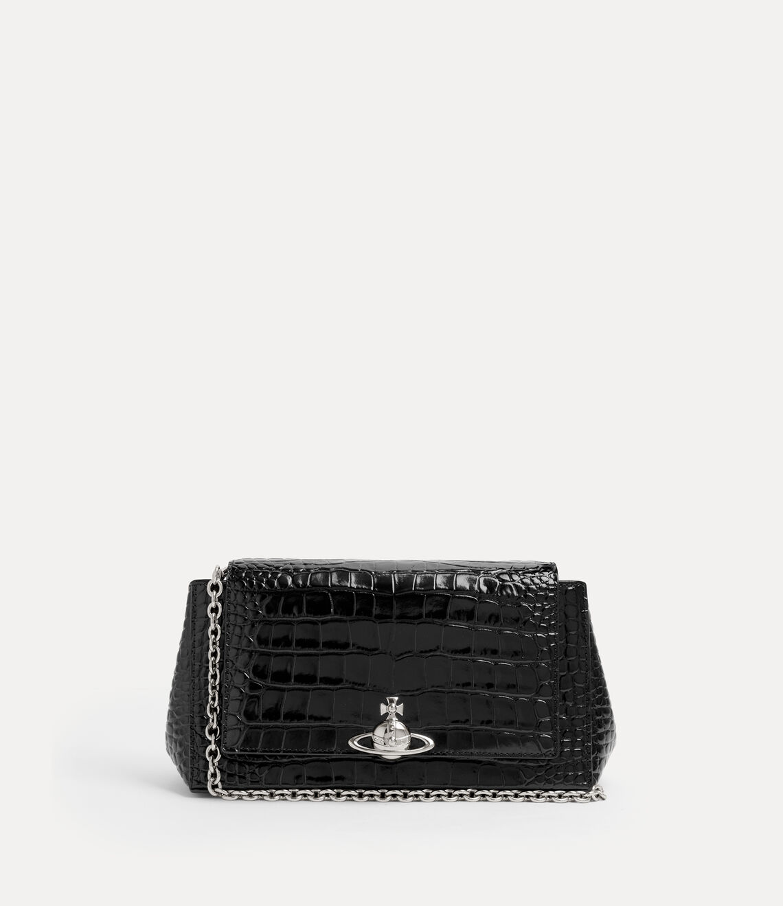（限時特價！）Vivienne Westwood Hazel Croc Medium Handbag 中號鱷魚立體土星肩背手提包（共3色！）