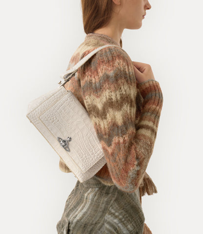 （限時特價！）Vivienne Westwood Hazel Croc Medium Handbag 中號鱷魚立體土星肩背手提包（共3色！）