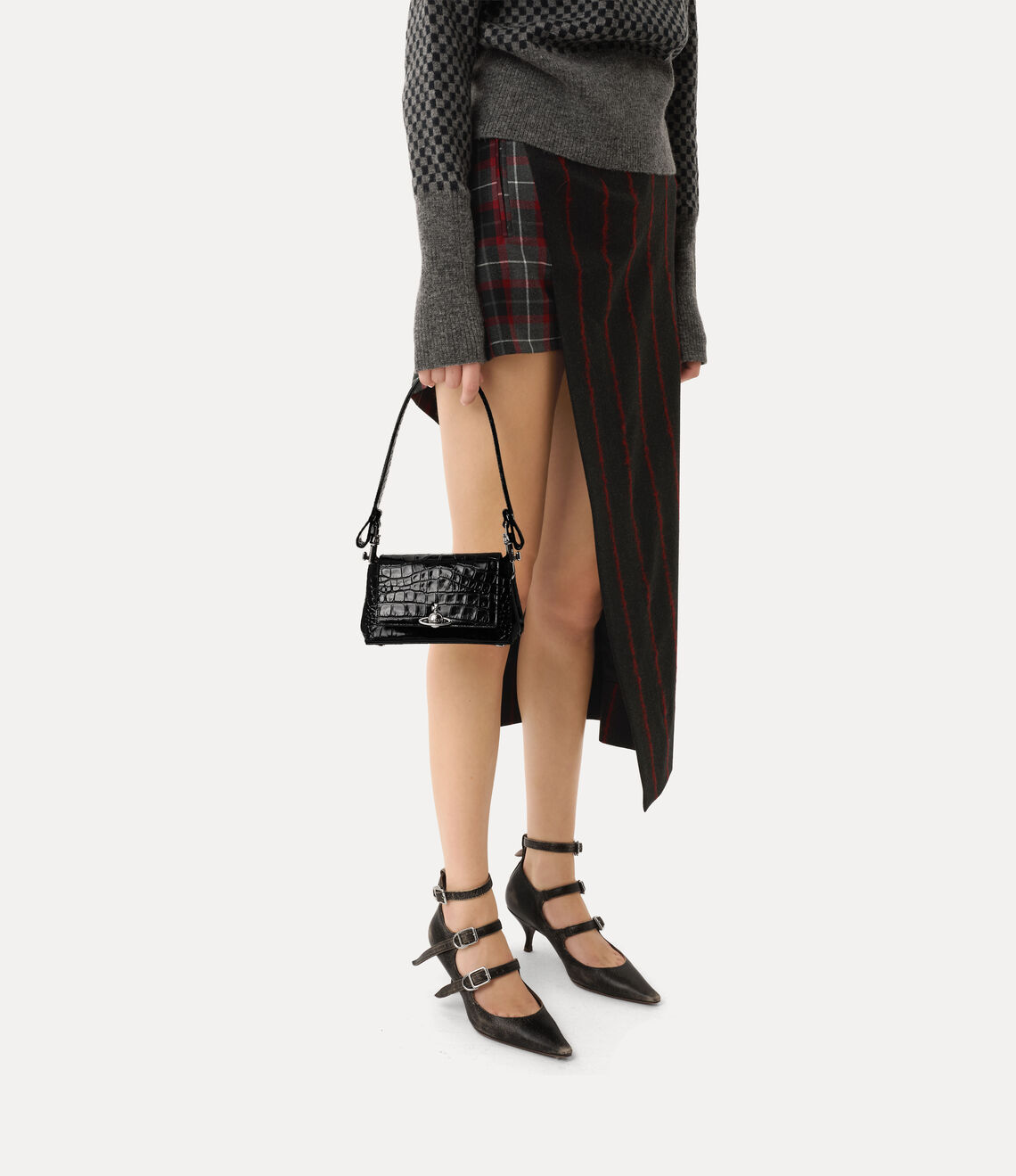 Vivienne Westwood Hazel Croc Small Handbag 小號鱷魚立體土星肩背手提包
