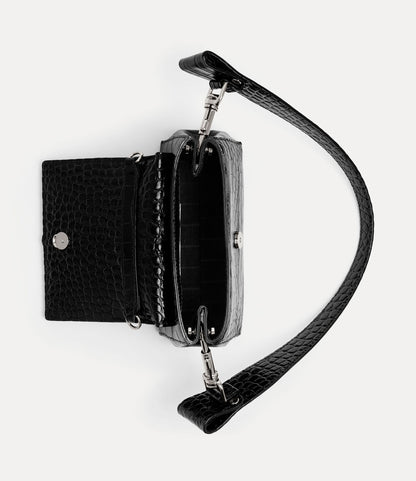 Vivienne Westwood Hazel Croc Small Handbag 小號鱷魚立體土星肩背手提包