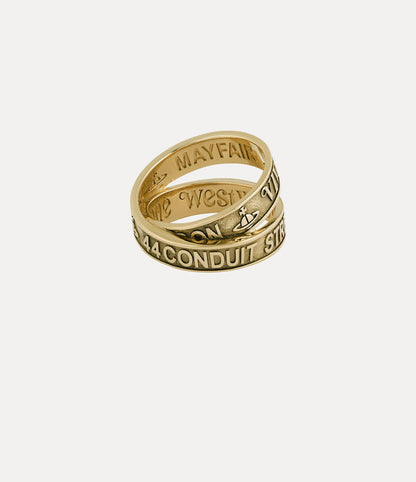 Vivienne Westwood Amos ring 環繞字母戒指（共2色！）