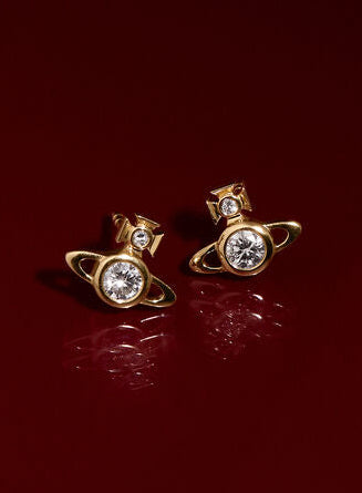 Vivienne Westwood Battersea Earring  純金小土星耳環